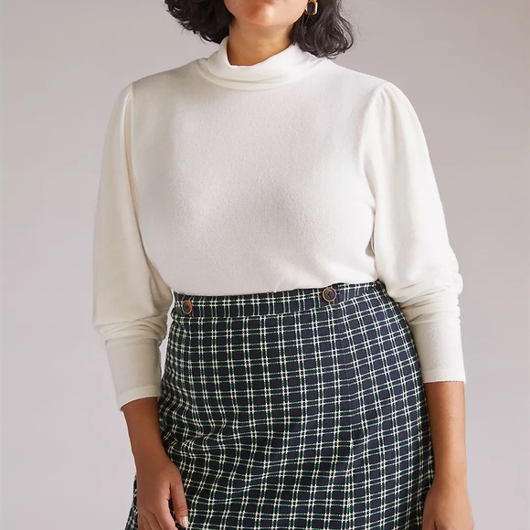 Anthropologie Puff-Sleeved Turtleneck Top - Picture 4 of 6
